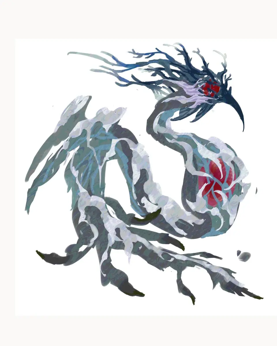 白夜枭作品 · 青潮脊龙 Draco caeruleus（异骸百相）
